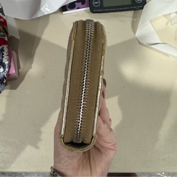 Prada Milano Quilted Metallic Gold Zip-Around Wallet - Picture 6 of 16